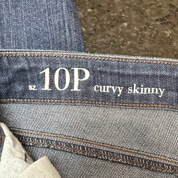 LOFT Jeans Women's Size 10P Classic Blue Curvy Skinny Jeans - Picture 3 of 7